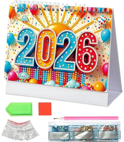 Amazon.co.jp: DIYダイヤモンドアート カレンダー 2026 厚紙